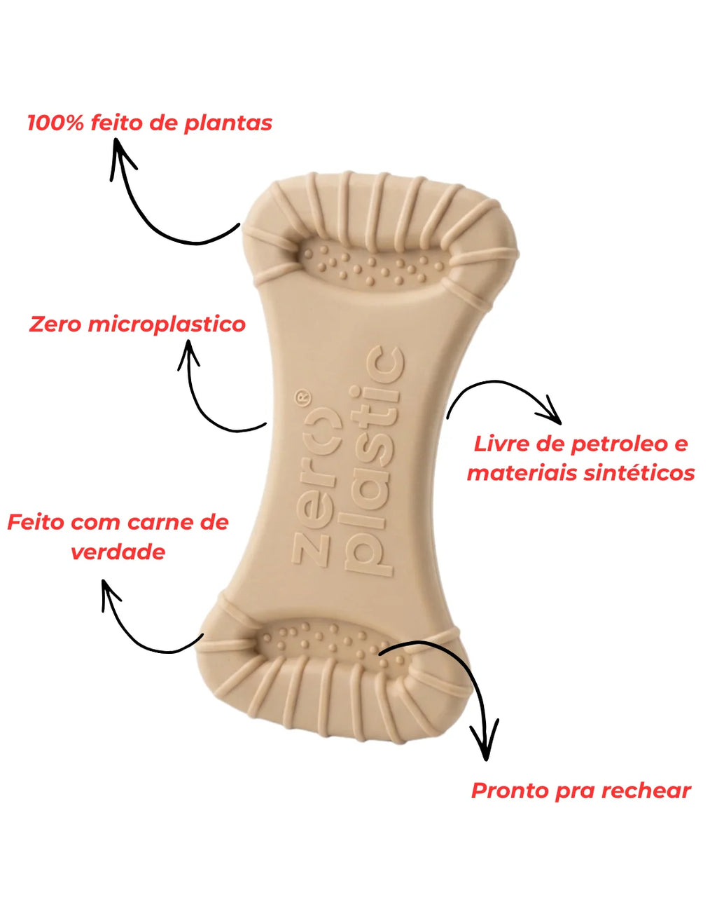 Ossão Recheável Carne Mordedor Bio Bone