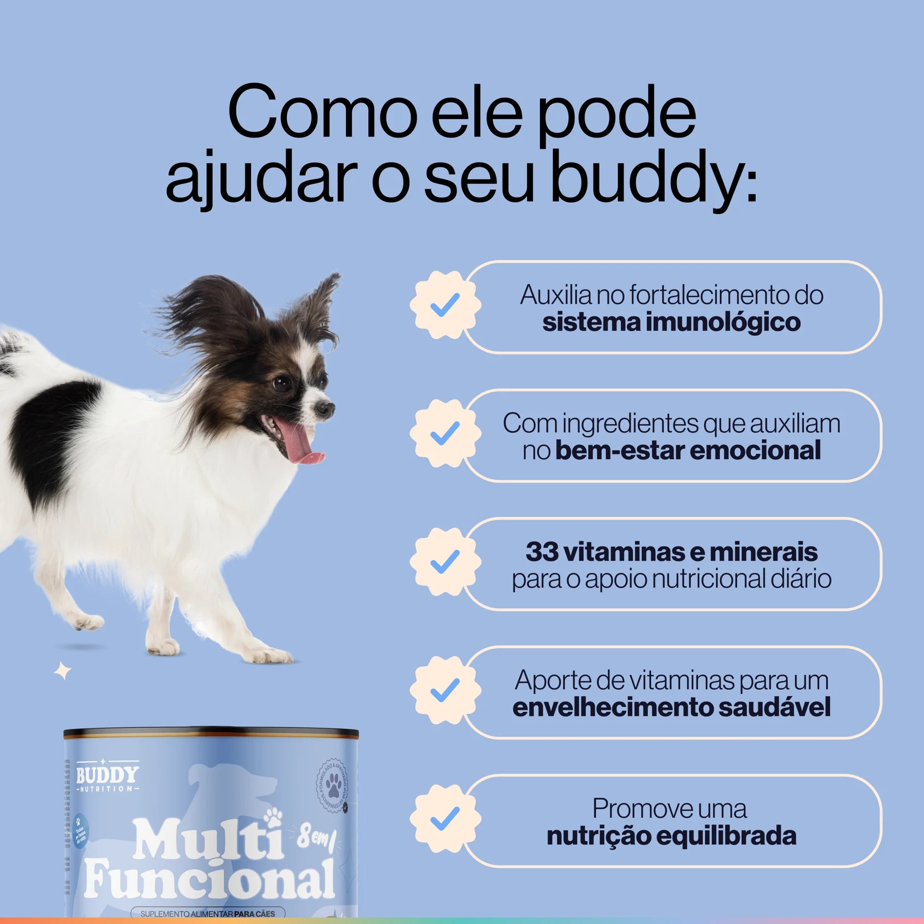 Multi Funcional 8 em 1 Buddy Nutrition