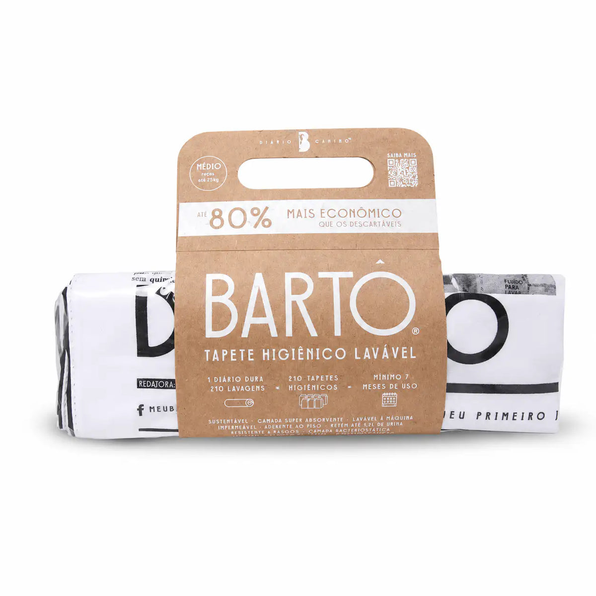 Tapete Higiênico Lavável Bartô Médio até 25kg