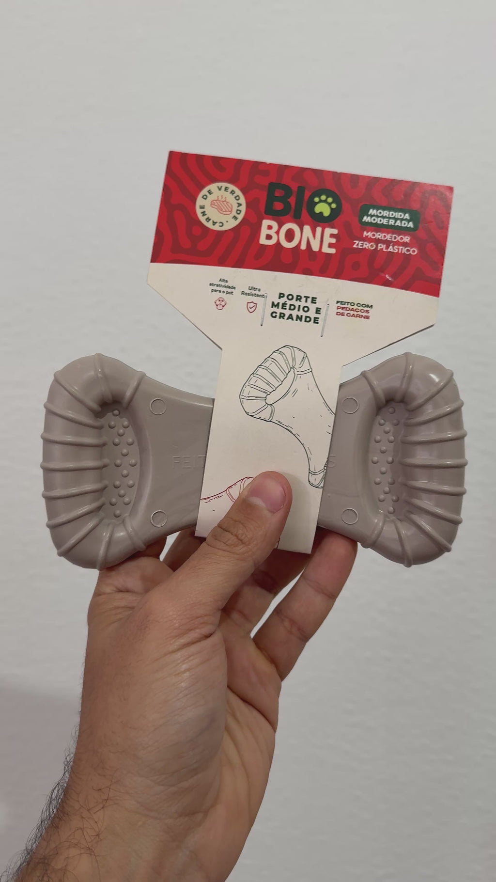 Ossão Recheável Carne Mordedor Bio Bone