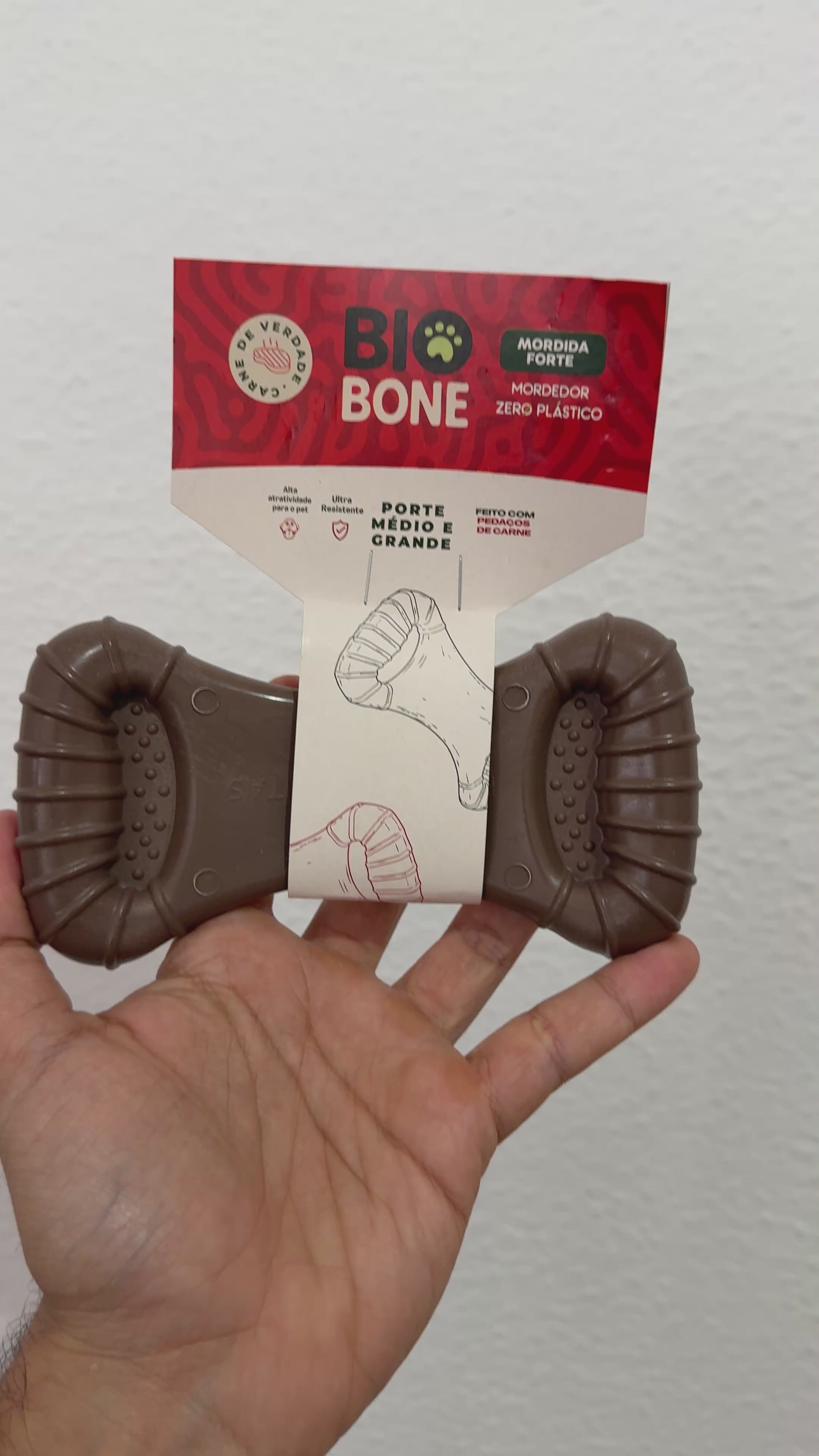 Ossão Recheável Carne Mordedor Bio Bone