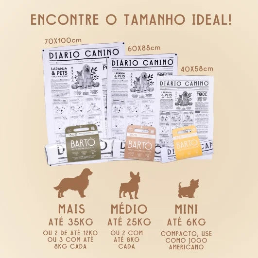 Tapete Higiênico Lavável Bartô Médio até 25kg